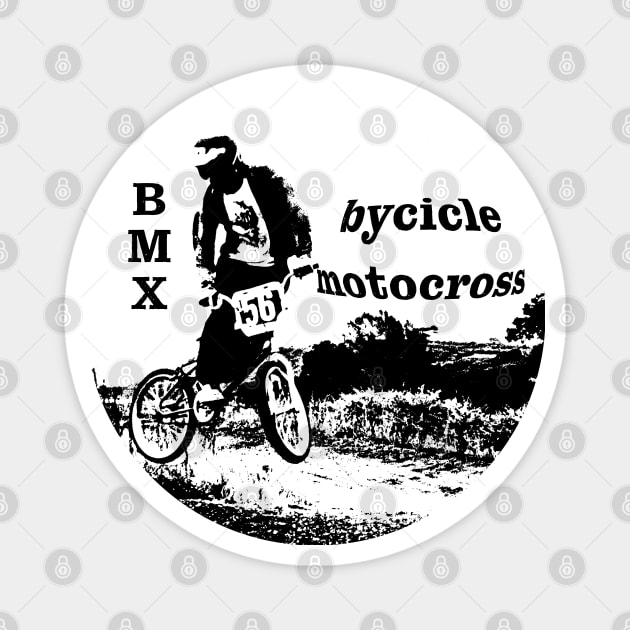 bmx bicycle motocross Magnet by rickylabellevie